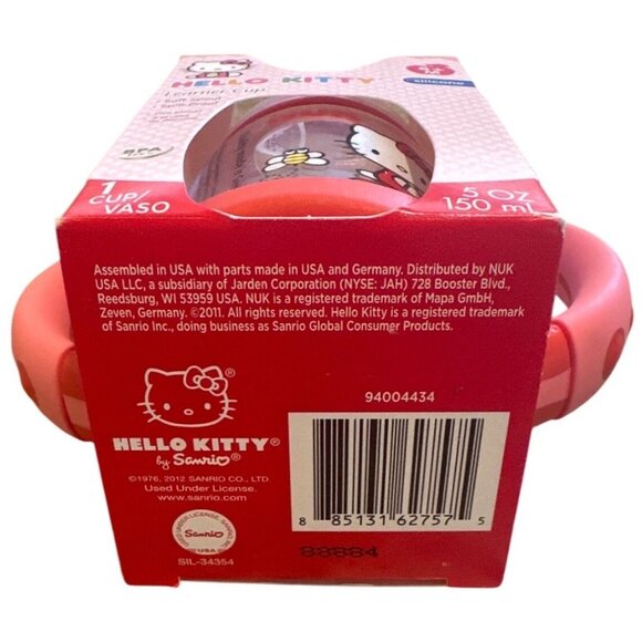 Hello Kitty NUK Learner Cup 6+ Months 5 oz Silicone Soft Spout Spill-Proof RARE - Picture 7 of 7